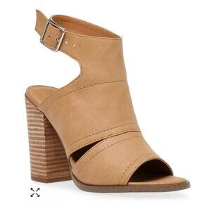NWOT Dolce Vita Women's Brown Brista Heeled Peep‎ Toe Sandal, Size 11